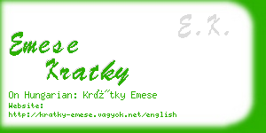 emese kratky business card